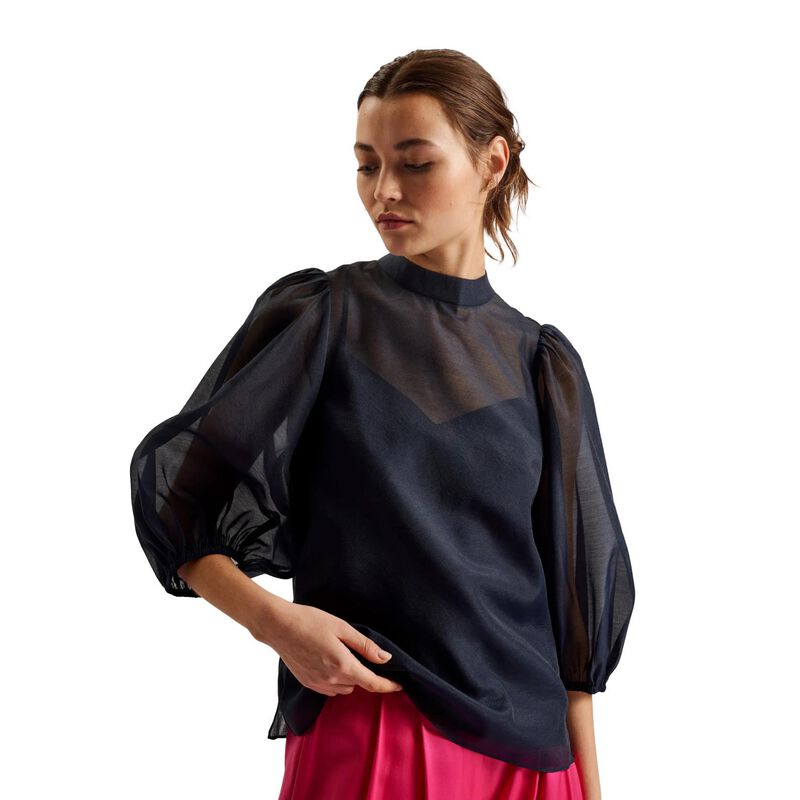 Ted Baker Frias Sheer Organza Top With Balloon Sleeves image number 0